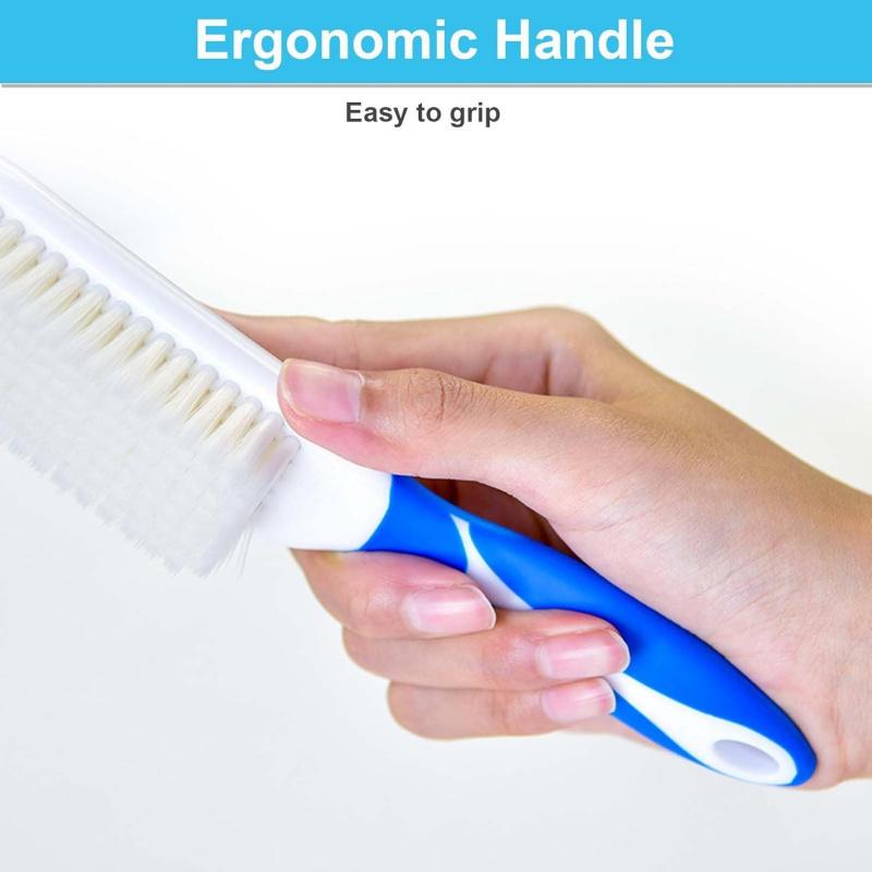 3Pcs Long Handle Ultra Soft Bristle Cleaning Brush Random Color Portable Stain Remover For Clothes Shoes Sneakers