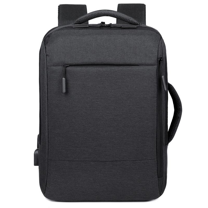 TS JYL Laptop bag,Men Simple Backpack USB Large Waterproof Oxford Laptop Bag