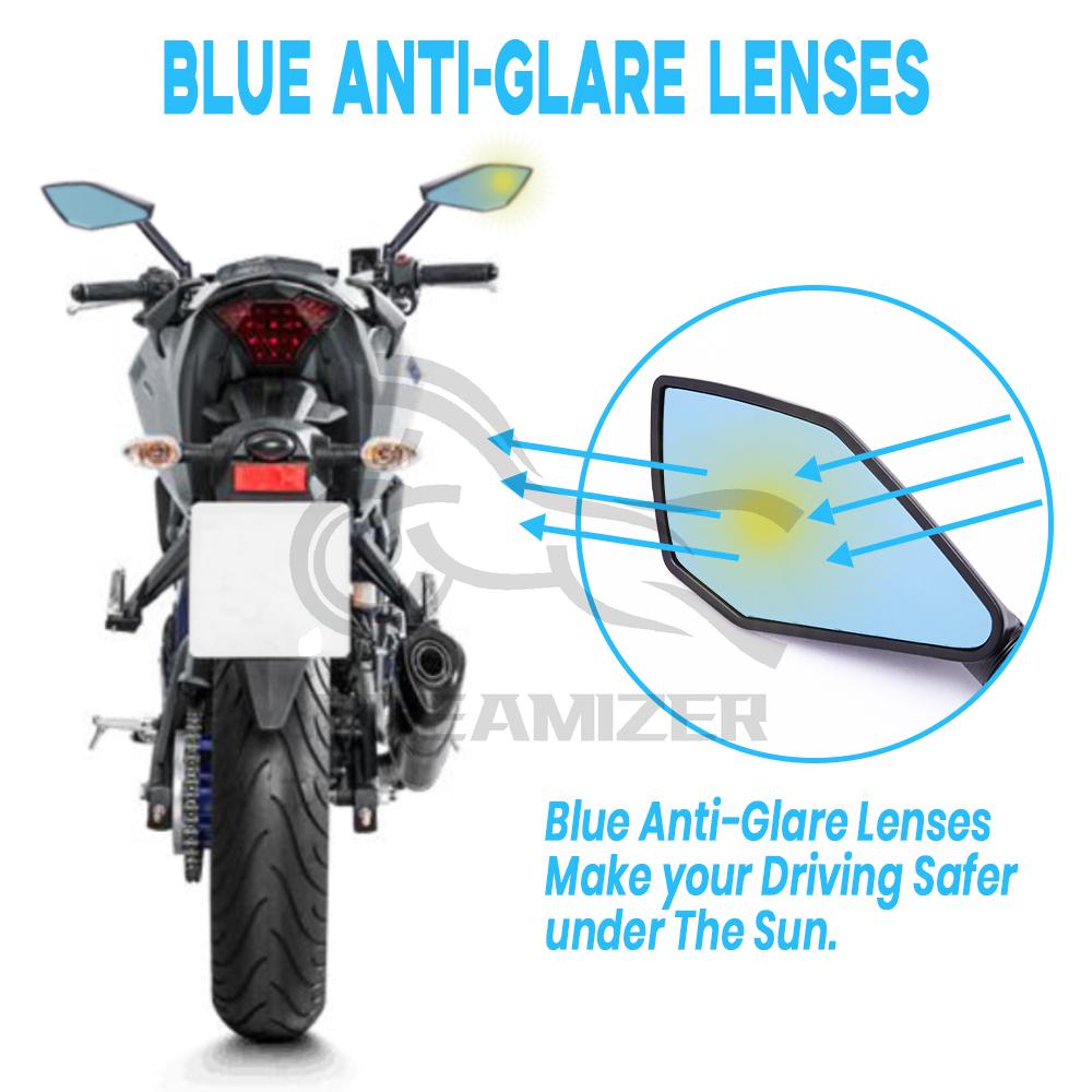 8MM 10MM Universal Rear View Mirror Reflector Adjustable Rotatable Handlebar Side Mirror for Honda Yamaha Bicycle