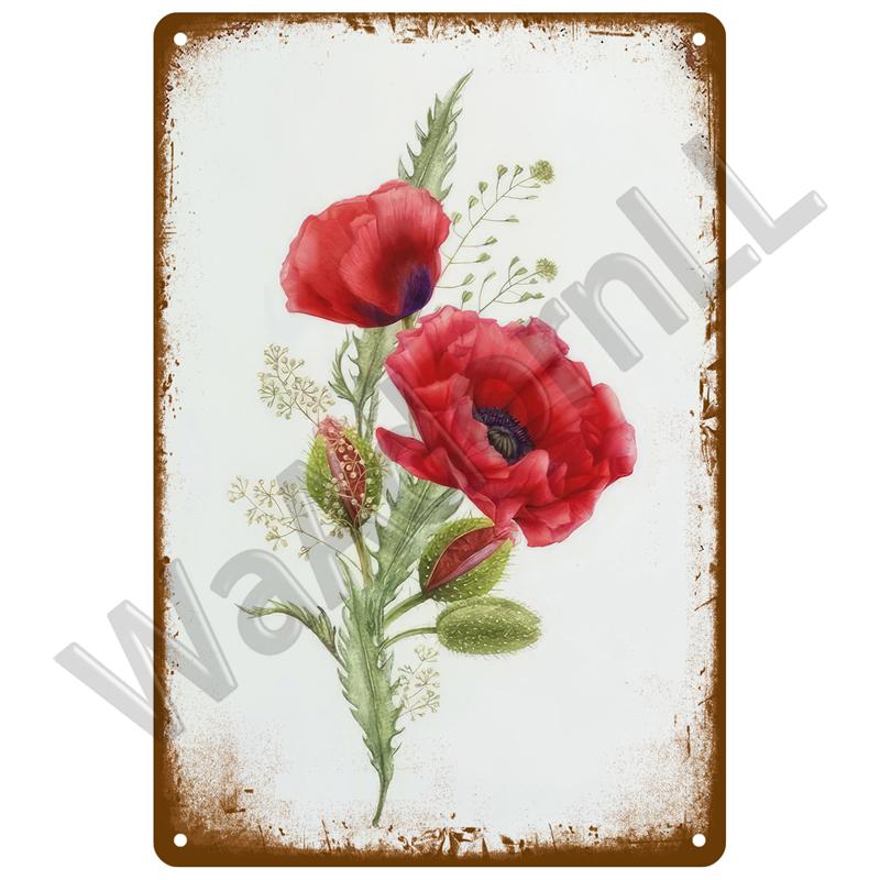 Retro Tin Sign For Cafe Garden Decorations Vintage Metal Sign Home Wall Art Mural Plaque Plate Room Decor Farm Painting Gift