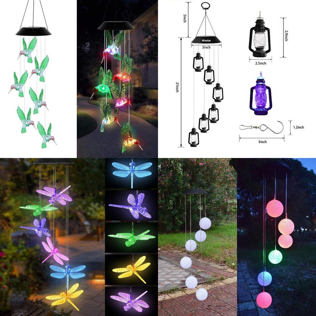 Solar Wind Chime Led Landscape Light With Waterproof Design For Patio And Garden