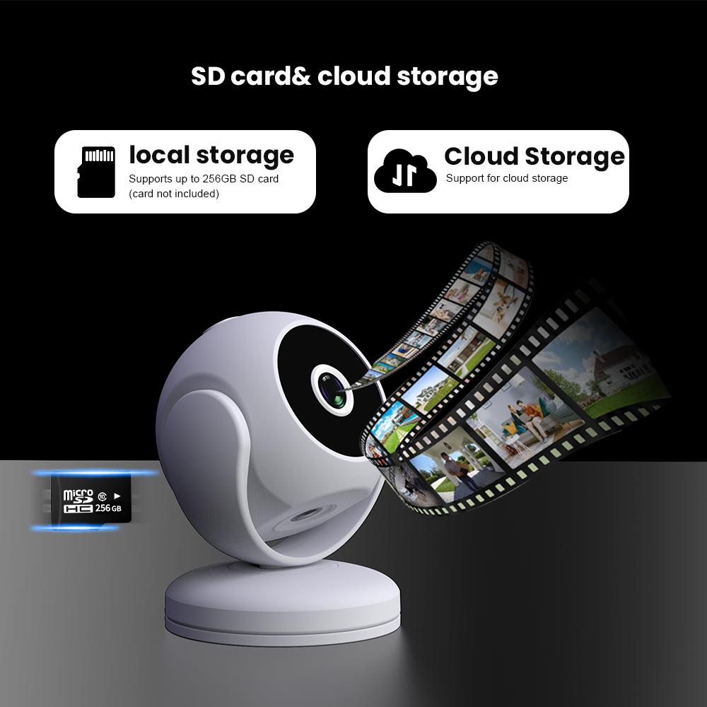 HD 170° Wide-angle Camera, 1080P Infrared Night Vision Security Surveillance, Loop Recording, Motion Detection, Video Recording Wireless WiFi Camera