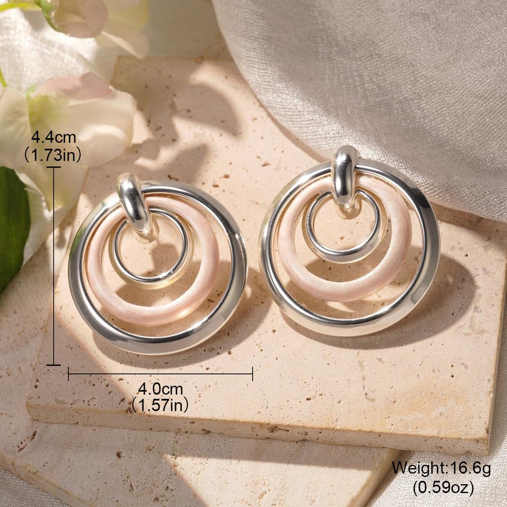 Small fresh and fashionable Ou Ruofeng cure retro love geometric earrings niche temperament ins simple earrings earrings