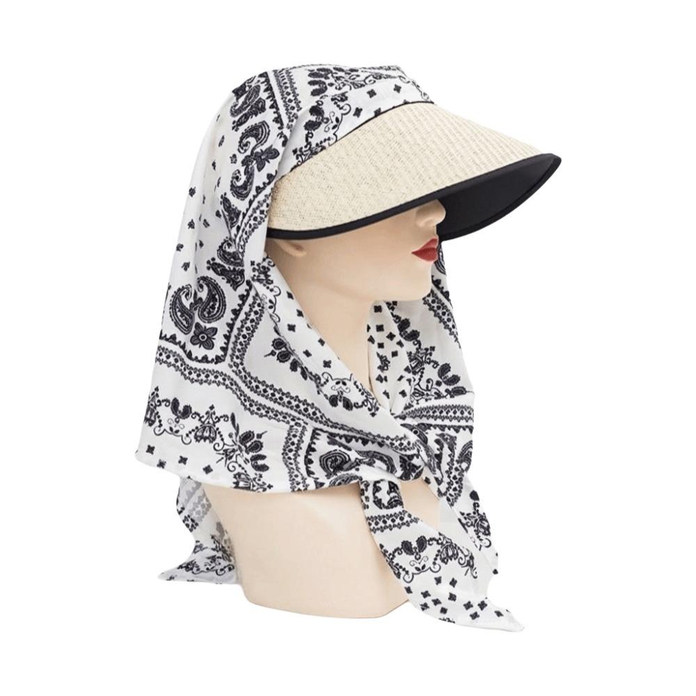 Y2k Headscarf Baseball Hat Korean Style Strappy Bandana Hat Fashion Headscarf Hat  Street Style B White