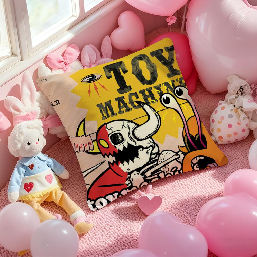 T-Toy M-MachineS S-SkateS Cushion Cover Pattern Printed Pillowcase for Living Room Sofa Cushion Cover & Bedroom Decor