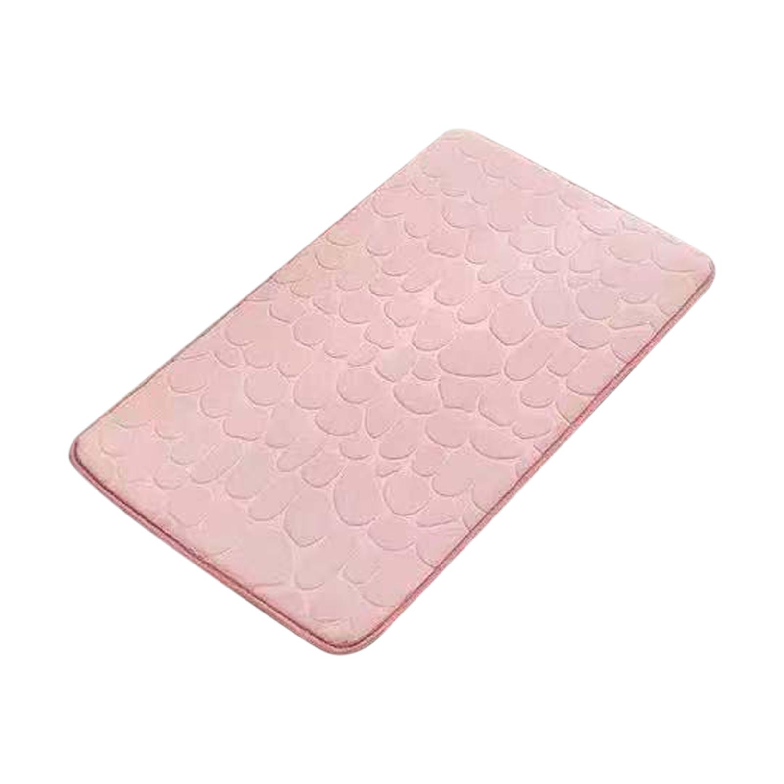 

40 * 60СМ Маленький коврик для пола из кораллового флиса с рисунком камней, однотонный, простой в уходе, коврик для пола в ванной, коврик для ванной, крест One Size розовый