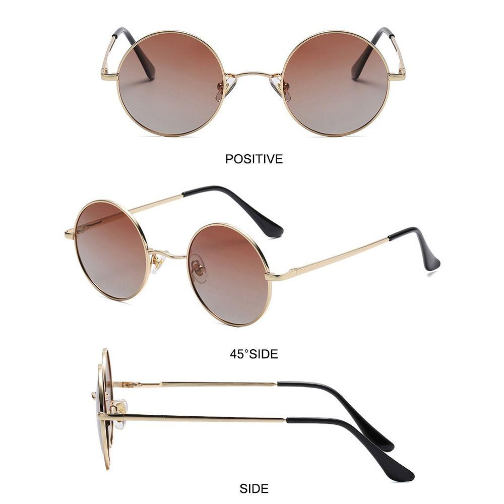 Polarized Hippie Circle Sun Glasses Metal Eyewear Trendy Punk Shades  for Men & Women