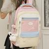 Large Capacity Schoolbag Junior High School Girls High School Students Computer Travel Backpack Cute Color Matching College Style Backpack Tide