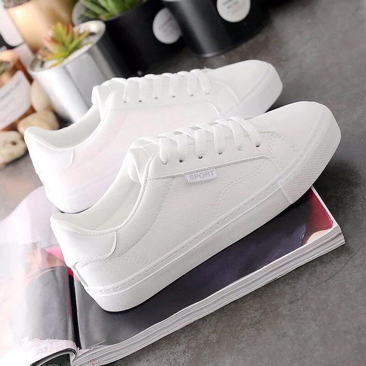 Little White Shoes Women's 2020 Spring New Korean Version Low-top Flat Baseplate Shoes Casual Autumn Student Women's Shoes Sports White Shoes