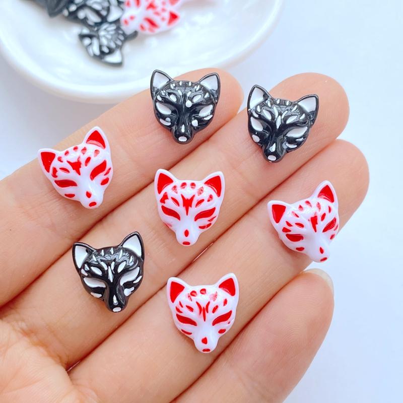 

20Pcs New Cute Mini 12mm Mixed Mask Resin Nail Parts Accessories Kawaii DIY Nail Art Decoration