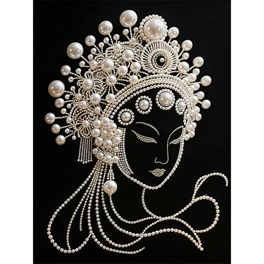 

Pearl Opera DIY Diamond Art Kits 15.7x19.6inch Gem Art Diamond Painting Kits Without Frame for Adults Gift Idea Home Wall Decor 40x50cm