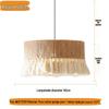 Wabi-Sabi Retro Hemp Rope Tassel Chandelier for Bedroom or Living Room