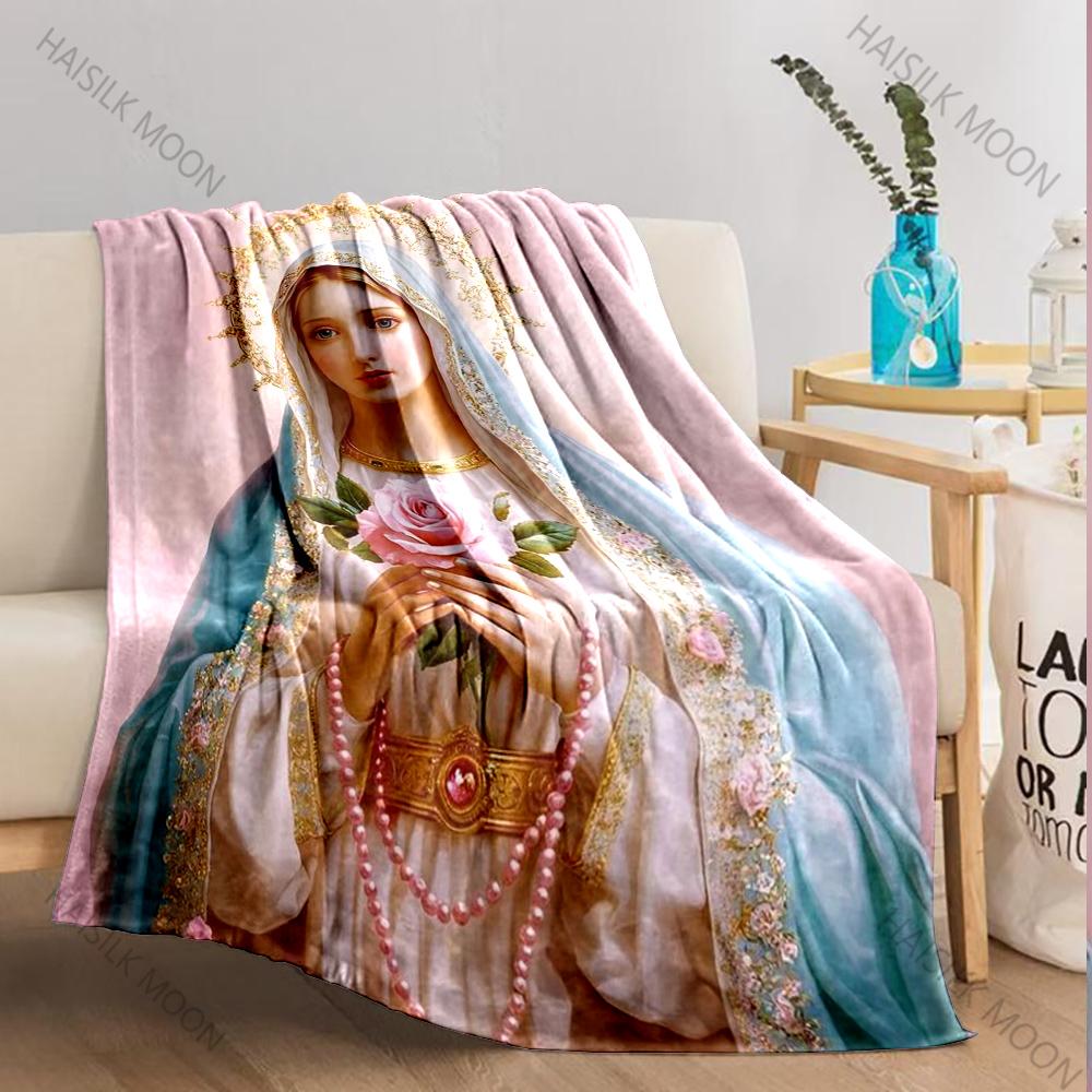 

Multiple Styles Christian Four Seasons Soft Blankets Inspirational Gifts for Girlfriends Mom Grandmother Daughter Holiday Gifts 75x90cm