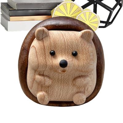 Wooden Hedgehog Figurine Hedgehog Figurine Wood Realistic Animal Decoration For Play Prizes Bedside Table Party Favors Birthday