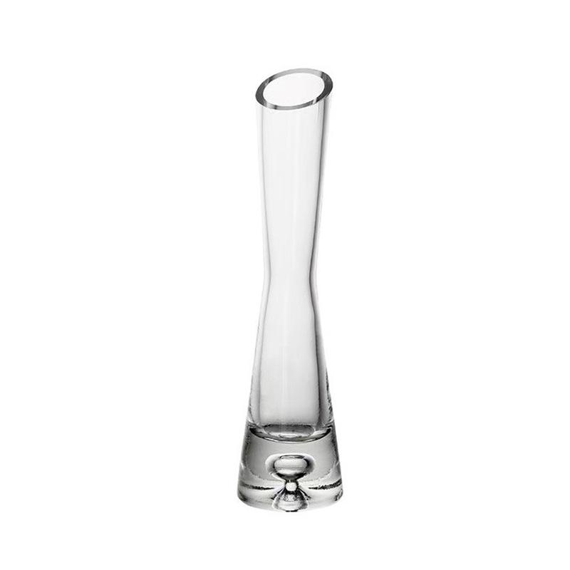 Transparent Slim Glass Vase for Living Room Decoration
