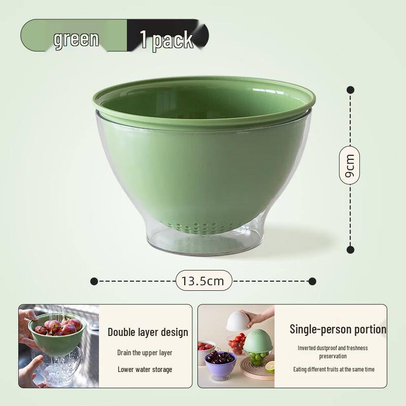 Mini Double-Layer Draining Fruit Washing Basket