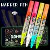 Double Headed Glow In The Dark Pen Waterproof Non Fading Marking Pen Student DIY Color Painting Luminous Highlighter Pen