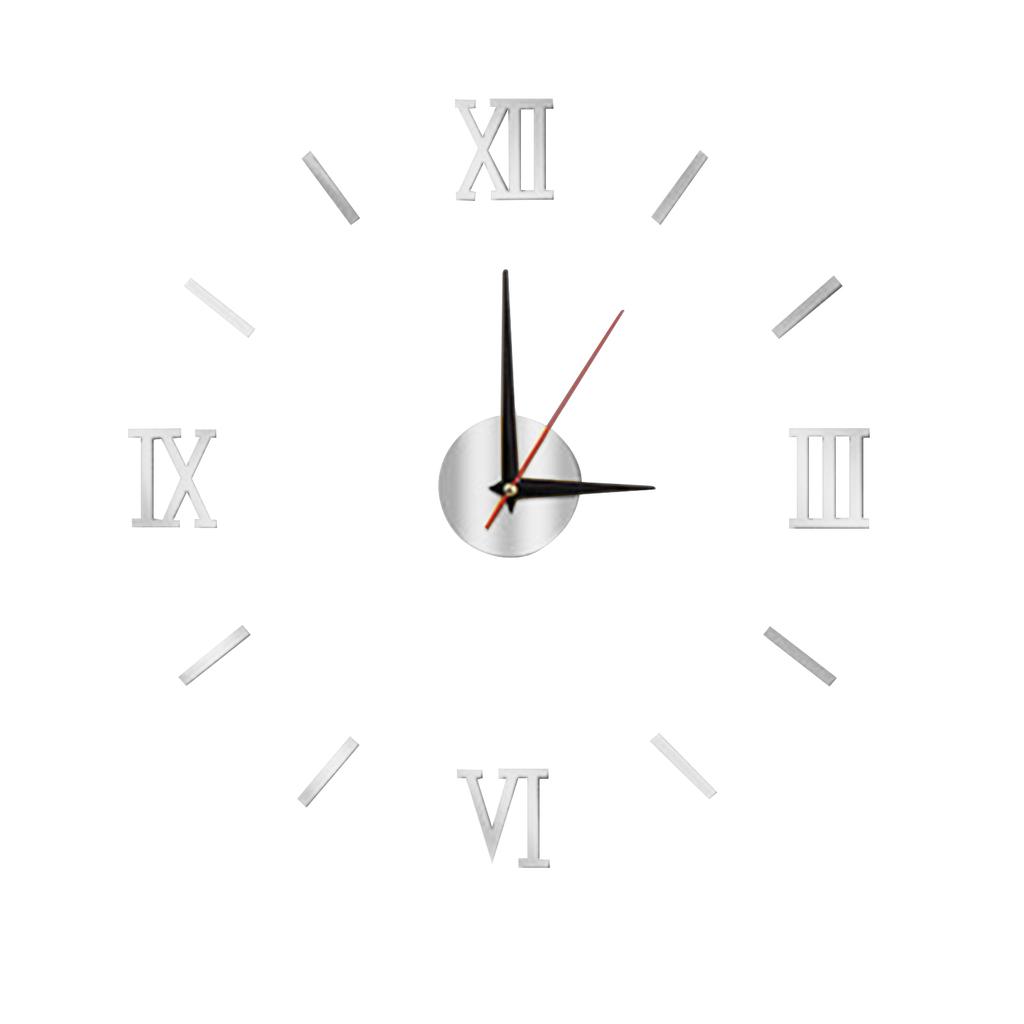 Cross Border Minimalist Living Room Art Clock DIY Mute Wall Clock 3D Stereo Punch Free Decorative Wall Sticker Clock