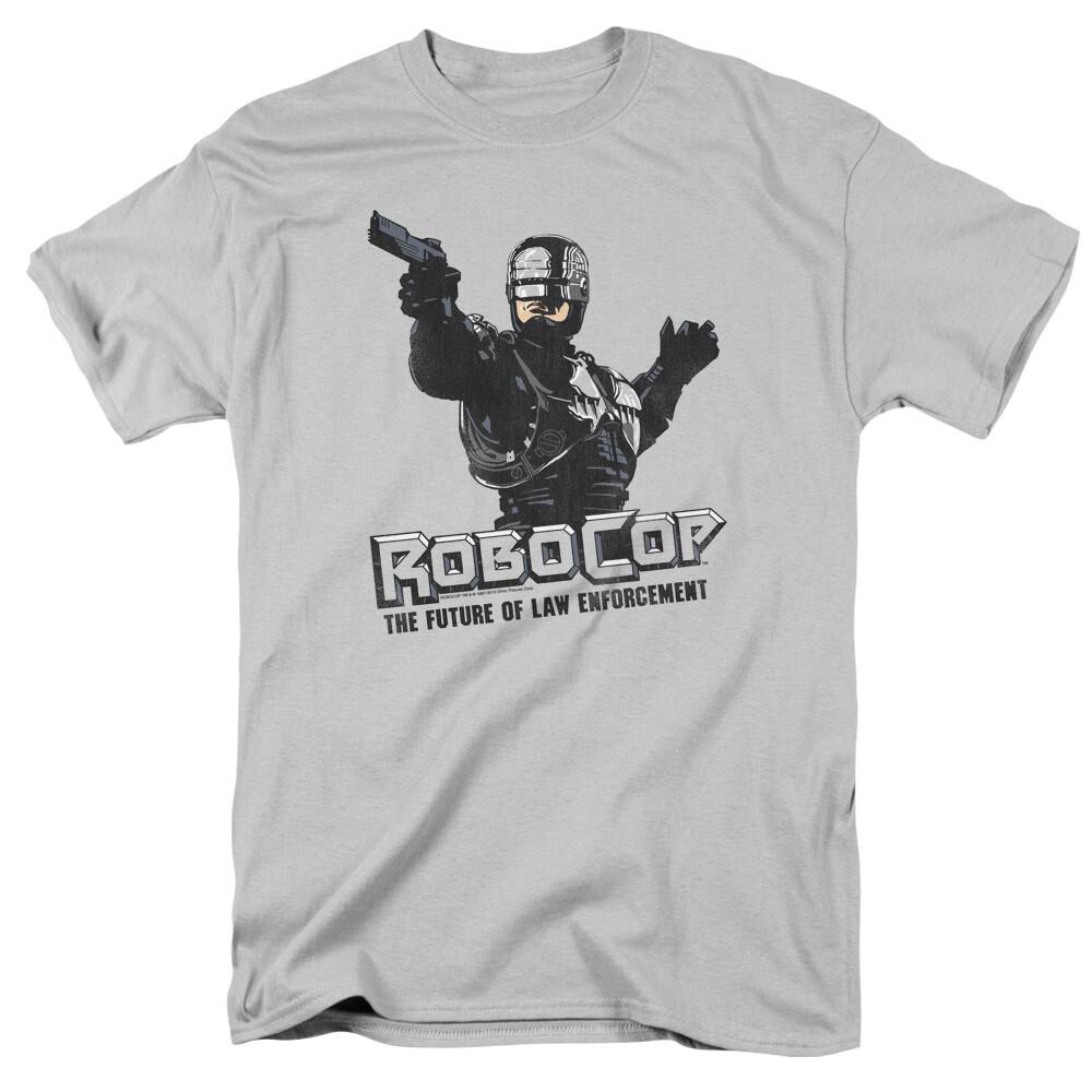 Robocop Future of Law T Shirt Mens Licensed Movie Tee Silver L