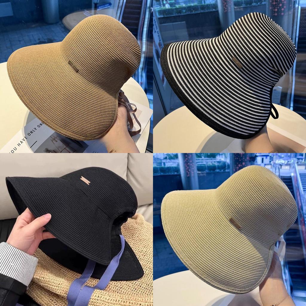 Summer Straw Hat With Butterfly Bow For Women Sun Protection And Breathability