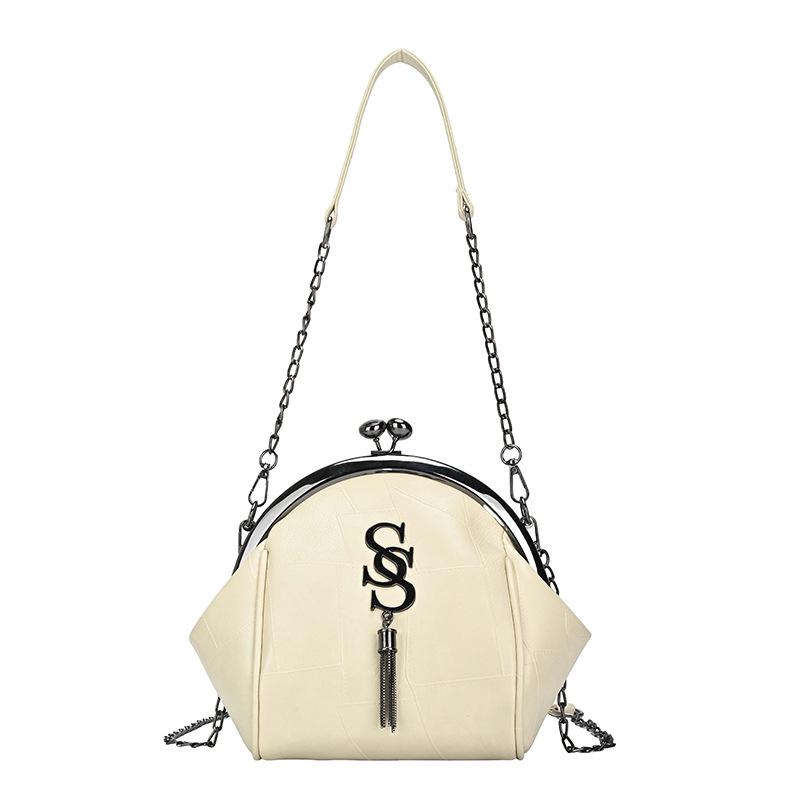 Minimalist Retro Chain Shell Bag - Women's Trendy 2025 Crossbody/Shoulder Bag