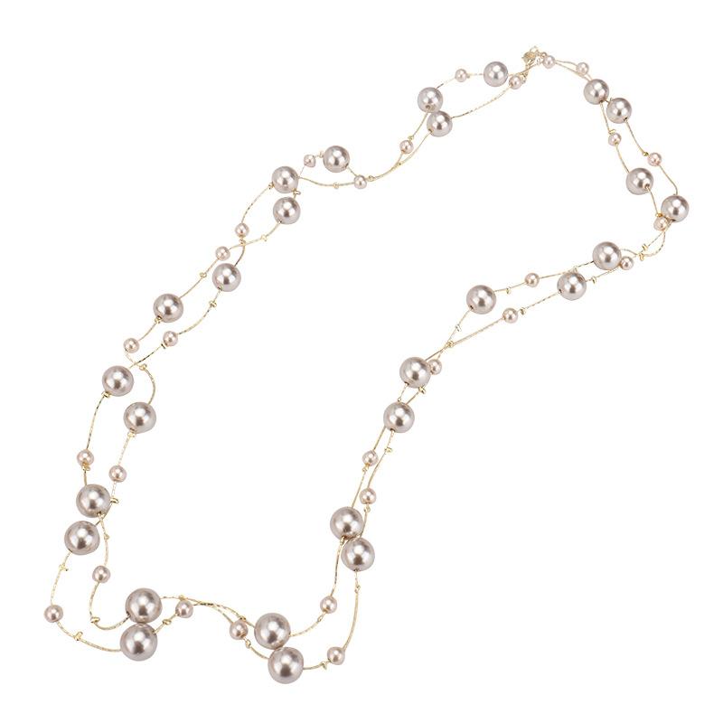 Long Necklace Korean Highlight Pearl Decorative Chain Temperament Versatile Sweater Chain Pendant