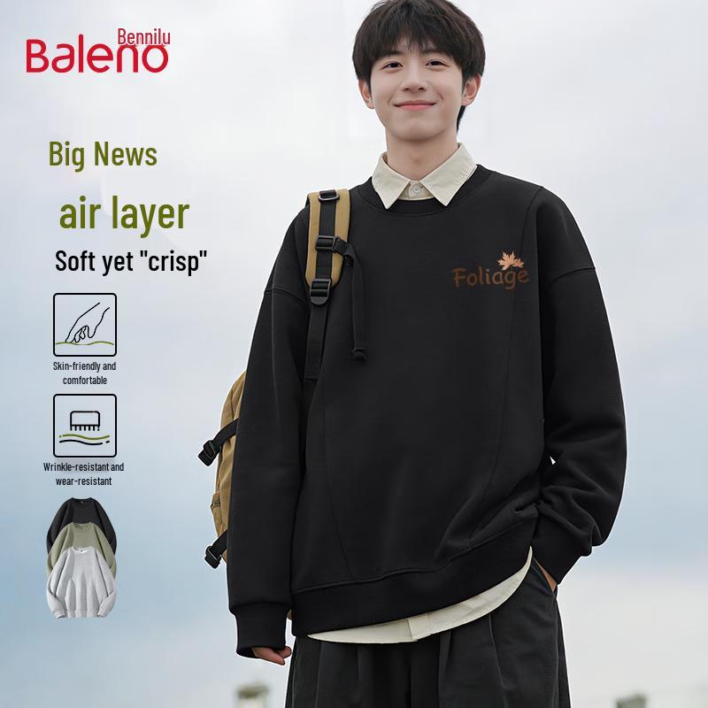 Baleno Men's Maple Leaf Graphic Crewneck Sweatshirt
