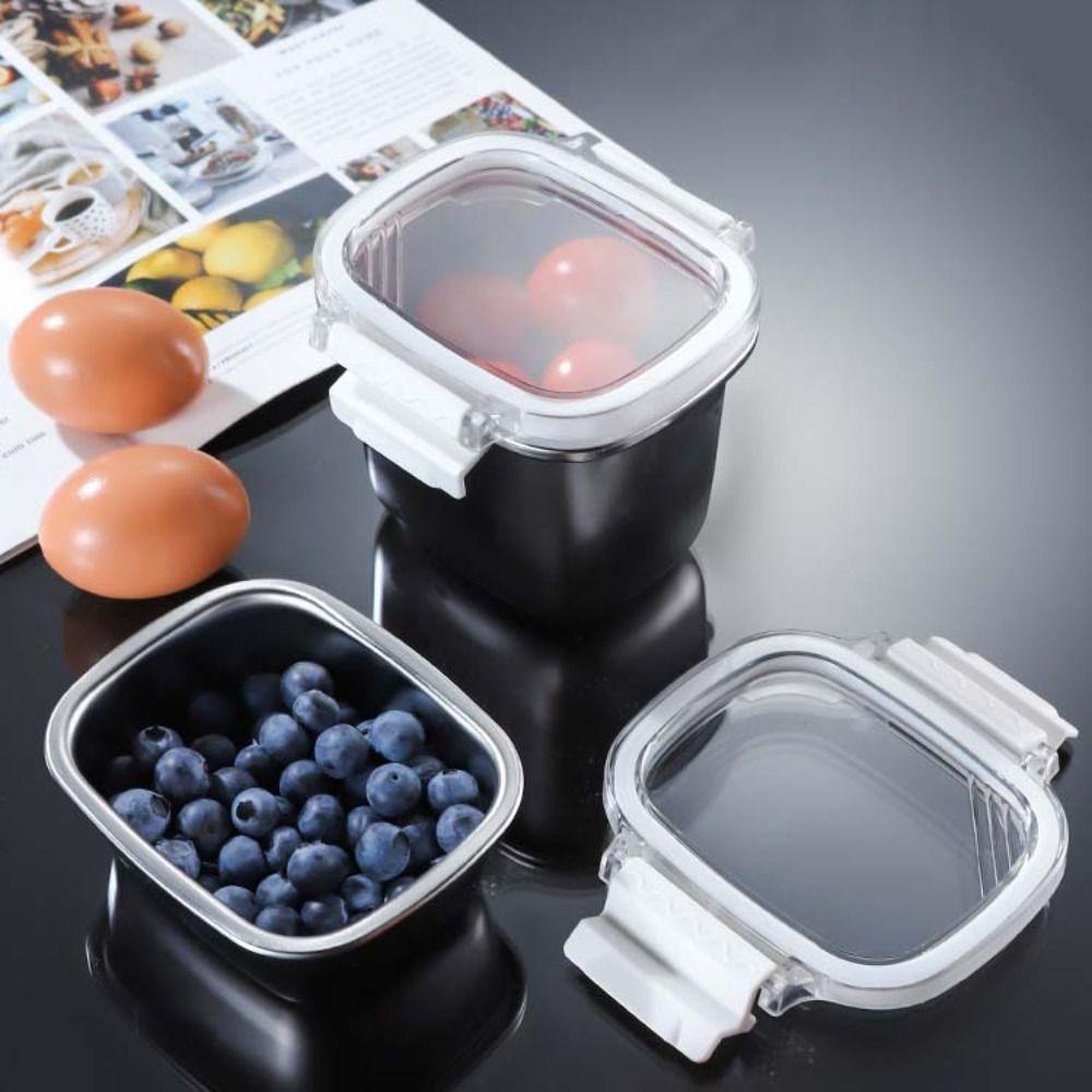 304 Stainless Steel Food Preservation Box Simple Crisper Box Food Storage Containers Mousse Cake