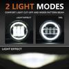 2pcs 4.5 Inch Motorcycle Led Fog Light DRL Led Fog Angel Eyes 30W Round Waterproof 4 1/2 Auxiliary Passing Lamp for Motorcycles