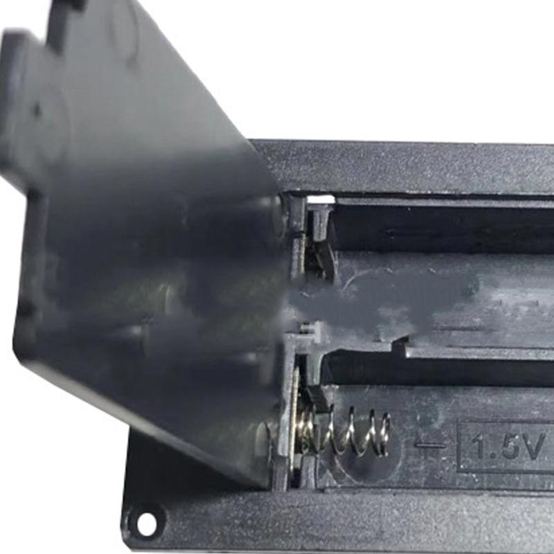 Embedded 2 Slot Battery Case with Flip Cover for Easy Battery Replacement and Switches for Battery in Electronics Projects