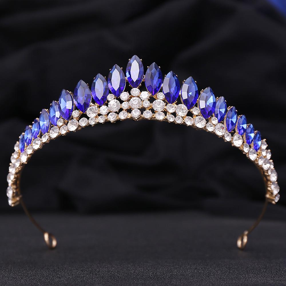 Japanese & Korean Style Bridal Rhinestone Crown Headpiece for Weddings, Evening Dresses & Children's Birthdays