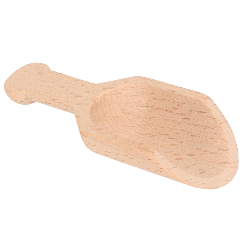 10pcs Wood Bath Salt Scoop Polished Surfaces Eco Friendly Salt Scoop Bath Scoop for Shower Room