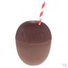 3er-Pack/Set Frucht Kokosnuss Plastik Trinkbecher mit Strohhalm Pool Luau Strandparty Geschirr