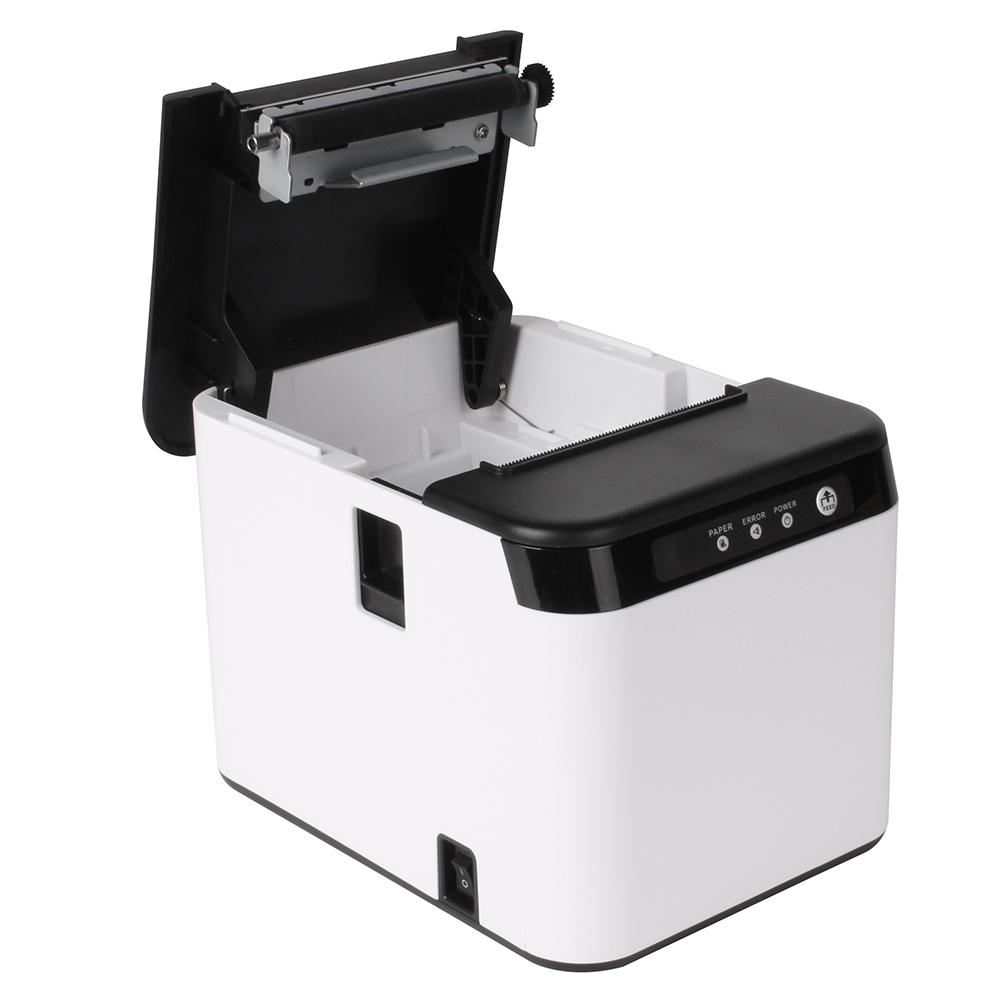 80 mm tlačiareň účteniek Termálna tlačiareň ESCPOS Desktop Priama tlač USB+LAN pripojenie Vysoká