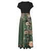 Women's Fashion Casual Loose Printed Round Neck Short Sleeve Long Dresses Short Sleeve Long Dresses