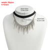 Heart Pendant Punk Tapered Rivet Collarbone Chain Necklace Y2k Girl Jewelry Accessories