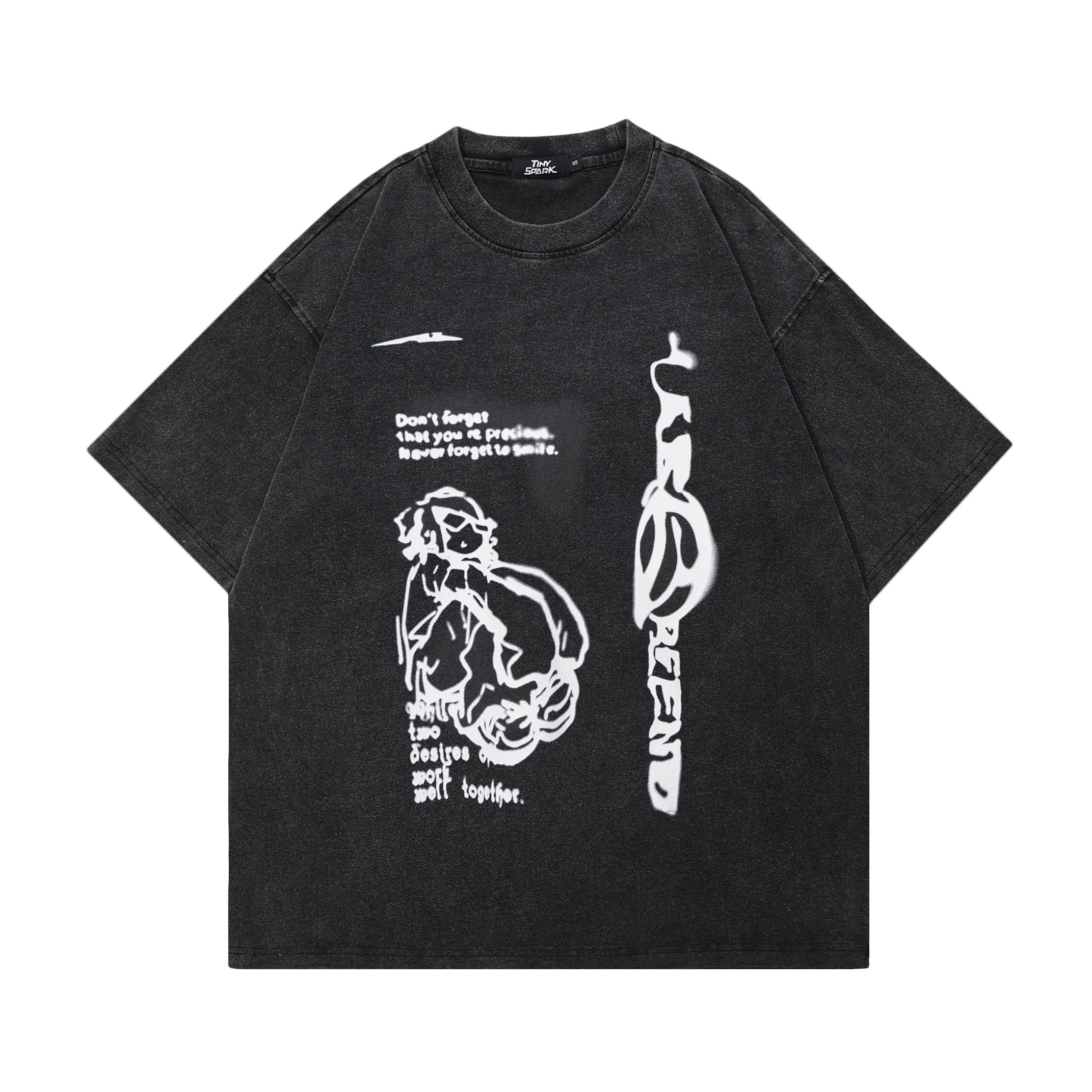 

Уличная футболка унисекс с героями мультфильмов 2024 года XXL чёрный