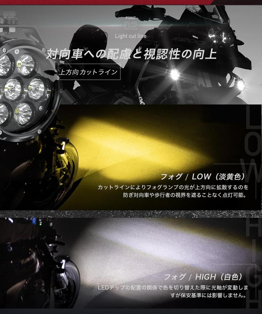 Kaedear Motorcycle LED Projector Fog Lamp Auxiliary Universal 20W x 2 White 6000K Yellow Kelvin IP67 Cyber LED Vehicle Inspection Light, Bulbs, /