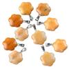 Artistic Crafted Flower Crystal Pendant Set Natural Stone Flower Pendant Charm For Handmade Jewelry And Necklace