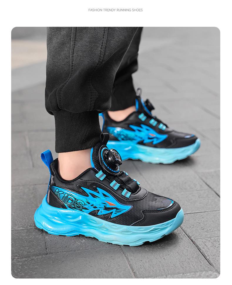 Chaussures de Running Imperméables en Cuir pour Garçons - Tendance Automne/Hiver 2025, Baskets de Sport Antidérapantes pour Enfants Moyens/Grands