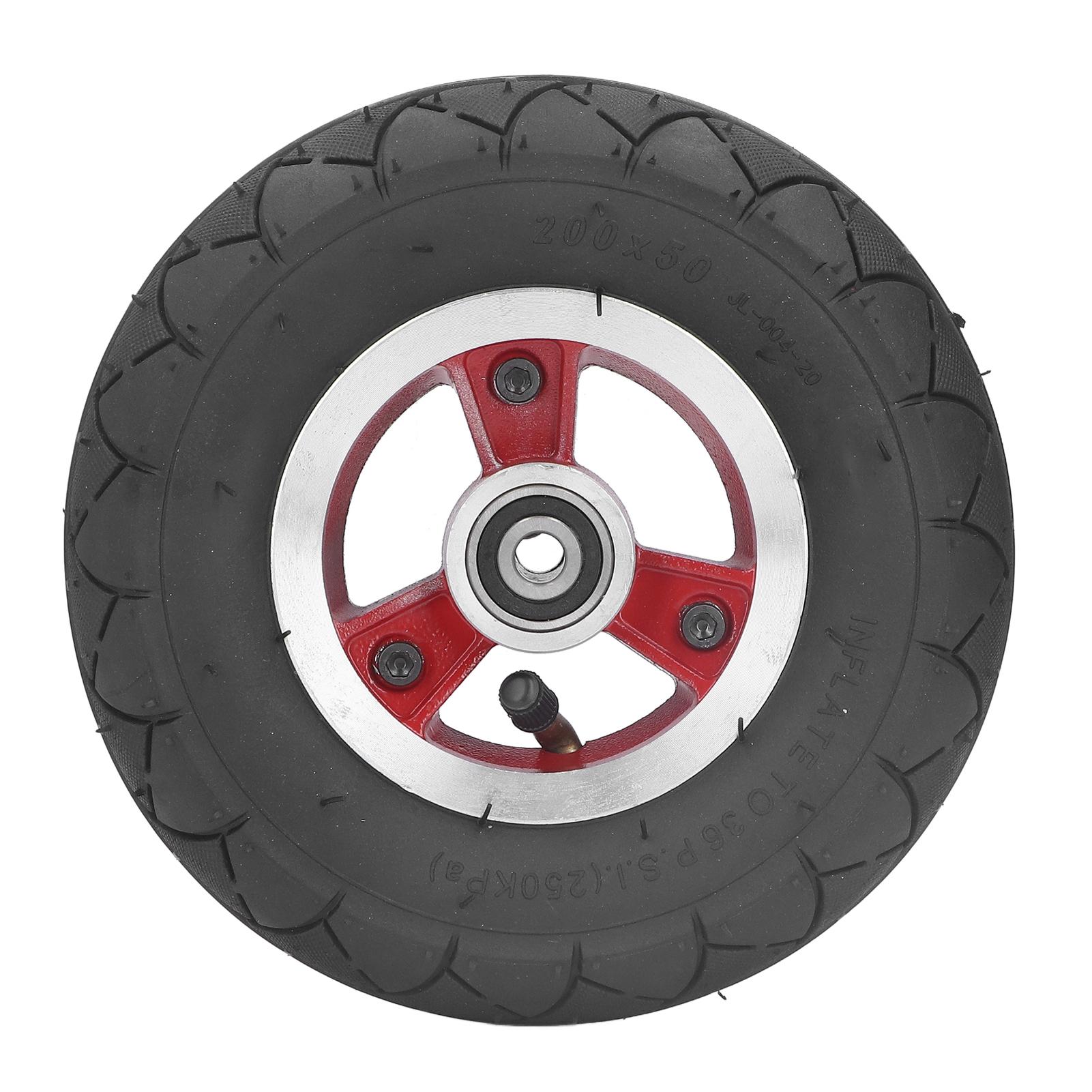 Tomtop Jms 200X50mm Inflatable Tires 8In Explosion Proof Nonskid Electric Scooter Wheels With Alloy Hub