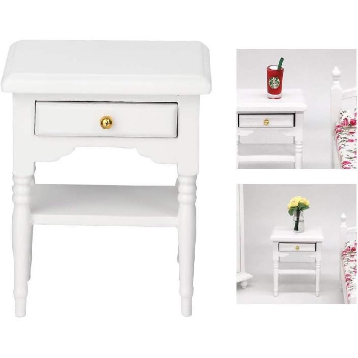 Socobeta Wooden Table Model, Eco-Friendly Lightweight Table Nightstand Model for Girls for Decoration