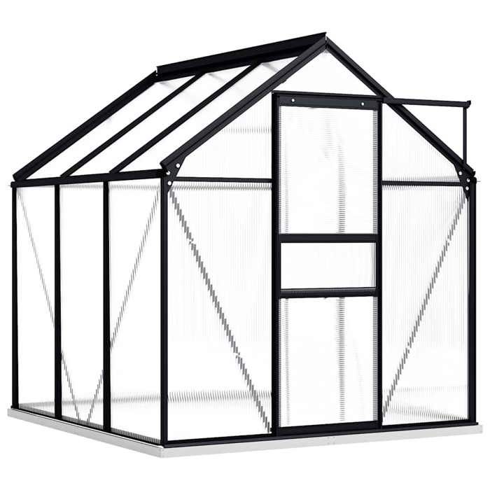 VidaXL Greenhouse with Base Frame Anthracite Aluminium 3.61 M² 48215