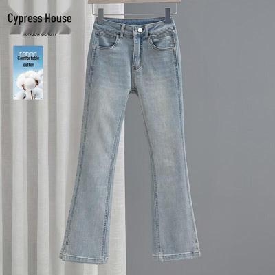 Women's Vintage Washed Slim Fit Flared Jeans