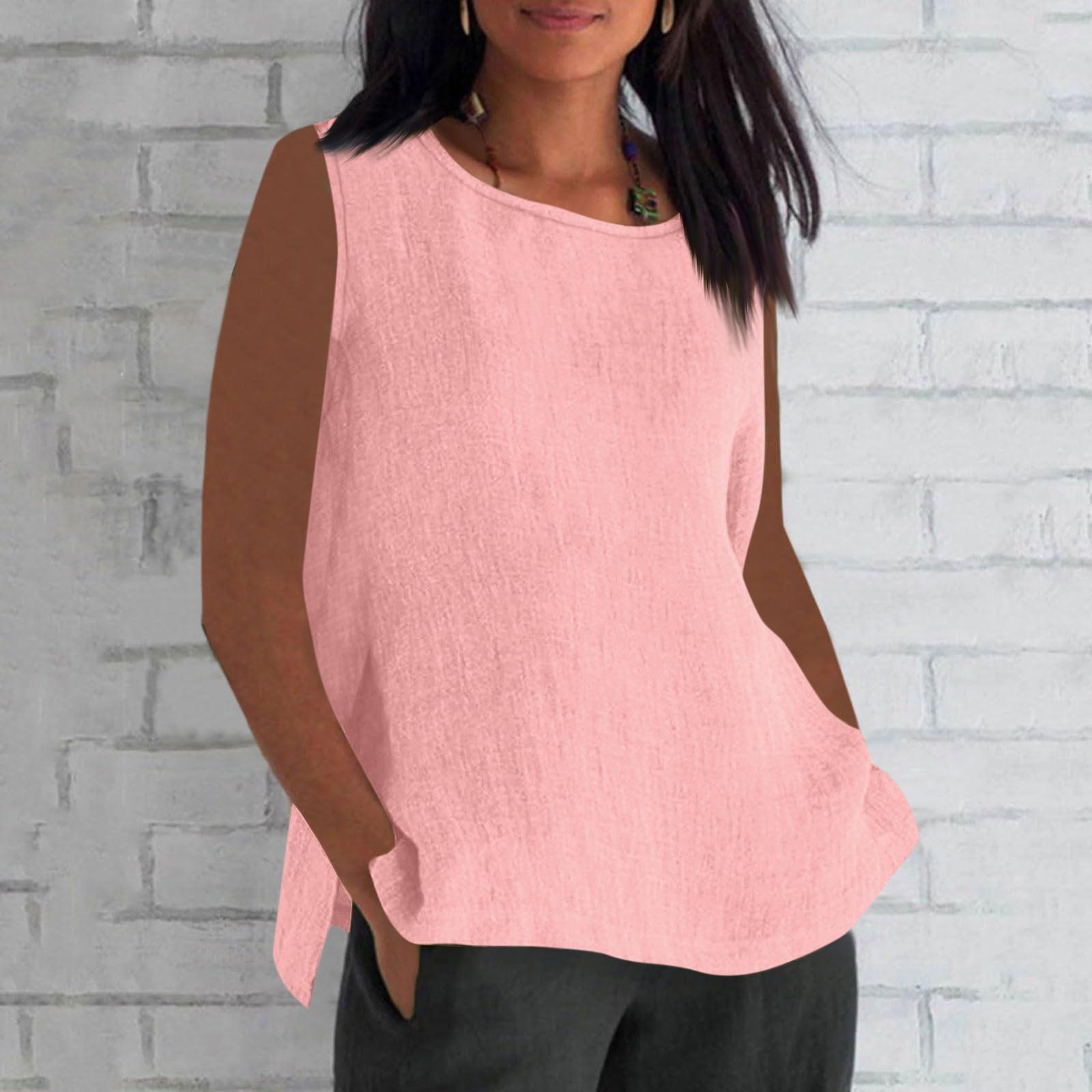 Летние хлопковые и льняные тонкие дышащие топы для женщин — фото 8