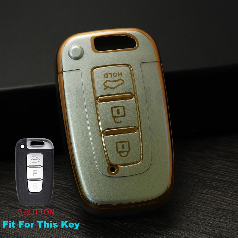 Quicksand TPUCar Key Case Cover for KIA RIO K2 K3 Sportage for Hyundai Accent Elantra Solaris HB20 Veloster SR IX35 I30 Keychain