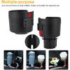 JSCARLIFE Dual Cup Holder Expander for Car - 2 in 1 Adjustable Car Cup Holder Adapter with Snack Organizer, Fits Most Vehicles, Holds Bottles, Cups,