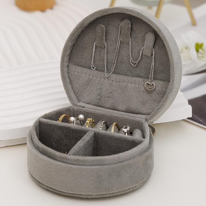 Portable Jewelry Box, Flannel, Mini Portable Cute Box, Necklace, Rings, Earrings, Earrings, Studs, Jewelry, Jewelry Storage Box