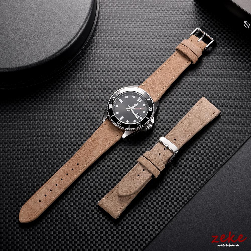 Wristband 20mm 22mm Soft Suede Watch Strap Gray Brown Watch Band Quick Release Calfskin Bracelet for Omega Women&Men Accessories