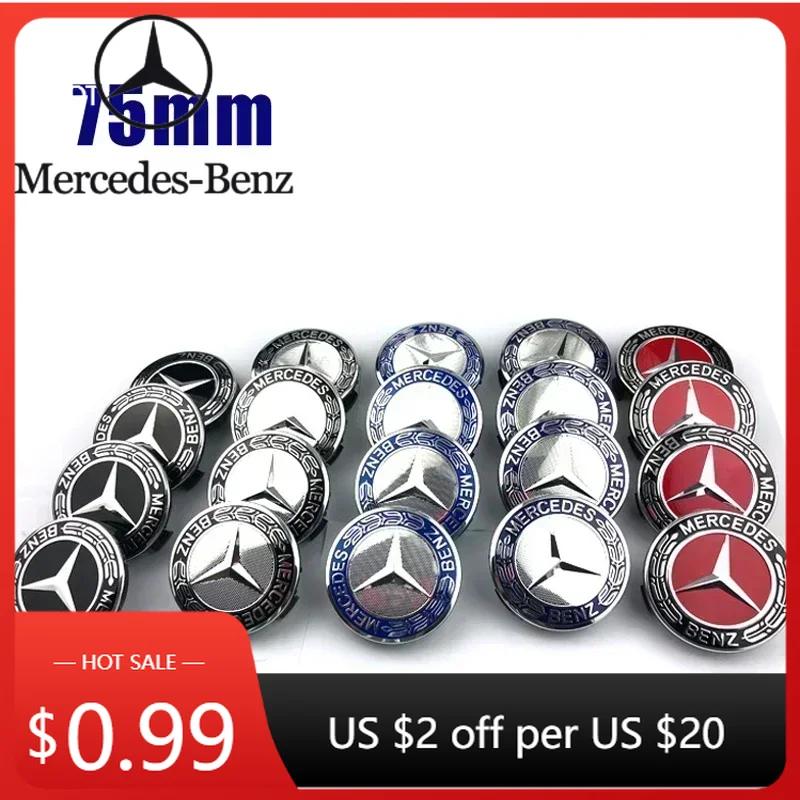 Car Sticker 75mm Car Emblem Wheel Hub Rim Center Cover for Mercedes Benz W203 W204 W205 W209 W210 W211 W212 W176 W166 W163 W221